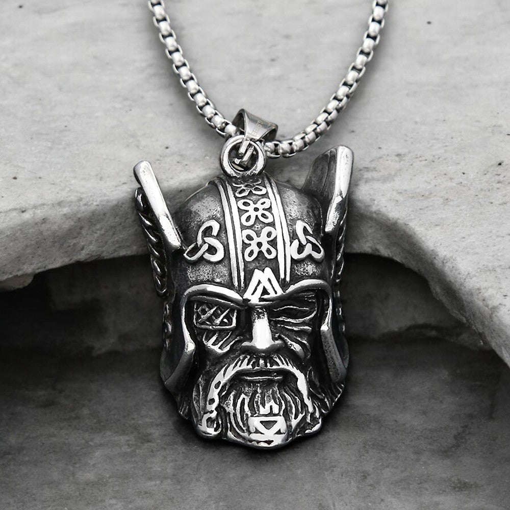 Halsketting met hoofd Vikingstrijder