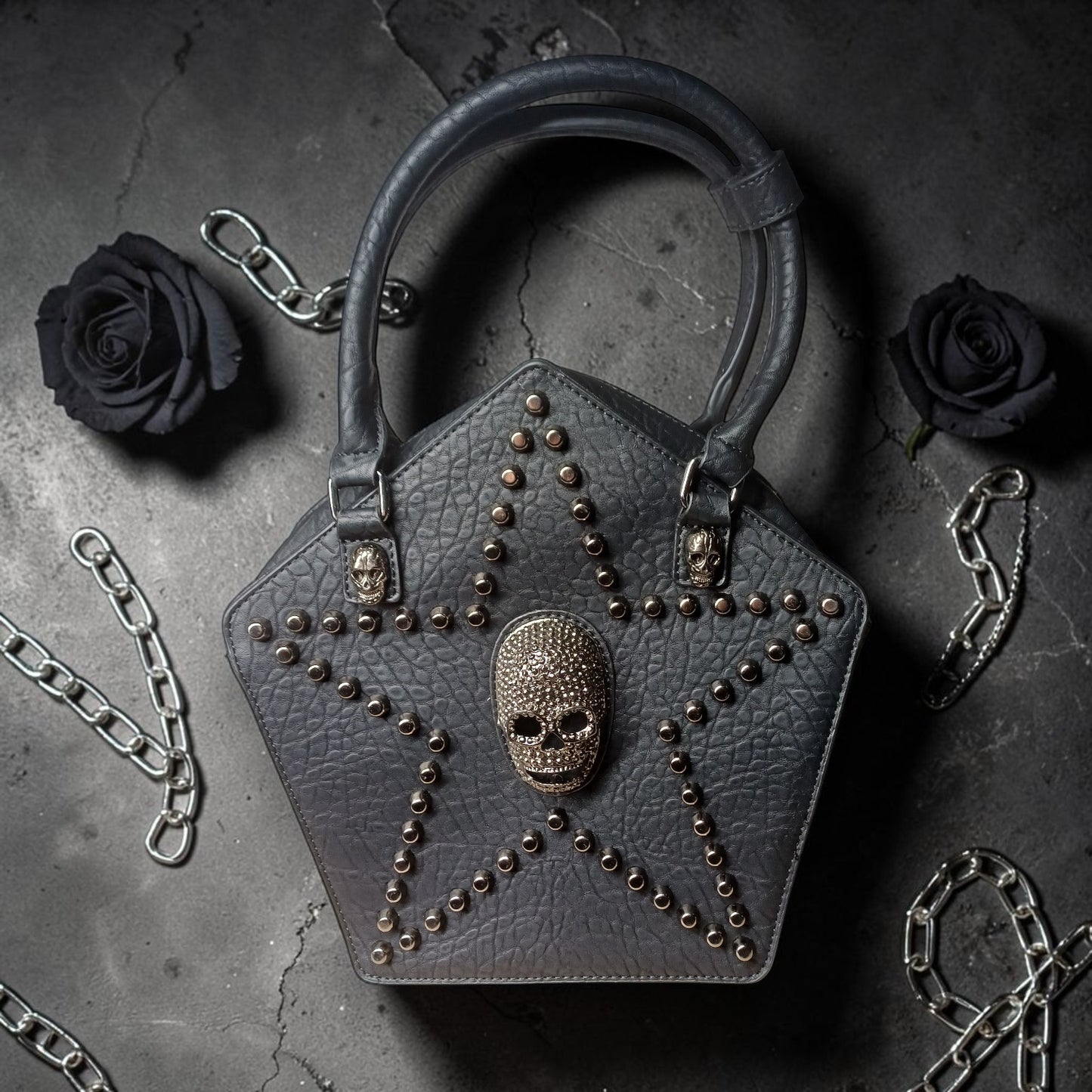 Skull handtas in stervorm