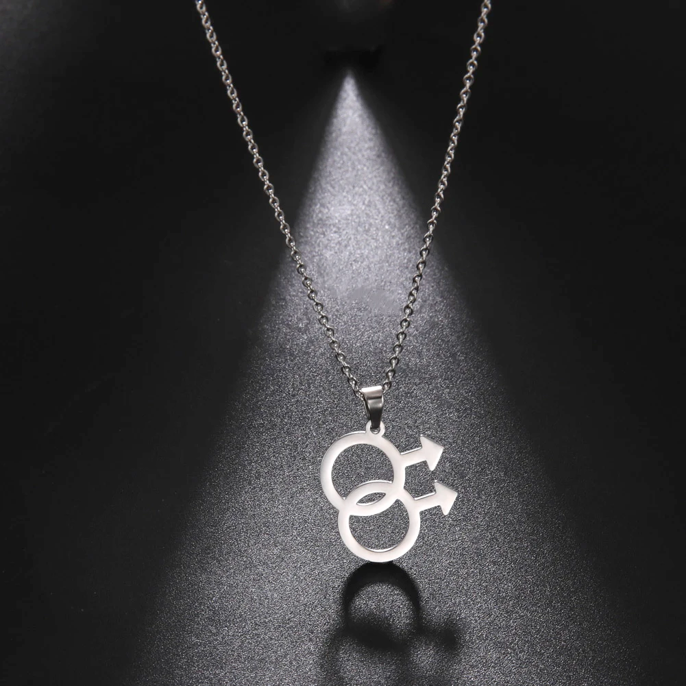 Fijne halsketting met holebi hangertje