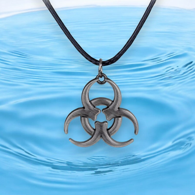 Lederen koordketting met Biohazard teken, Resident Evil