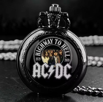 Kleine zwarte ACDC zakhorloge, verschillende afbeeldingen