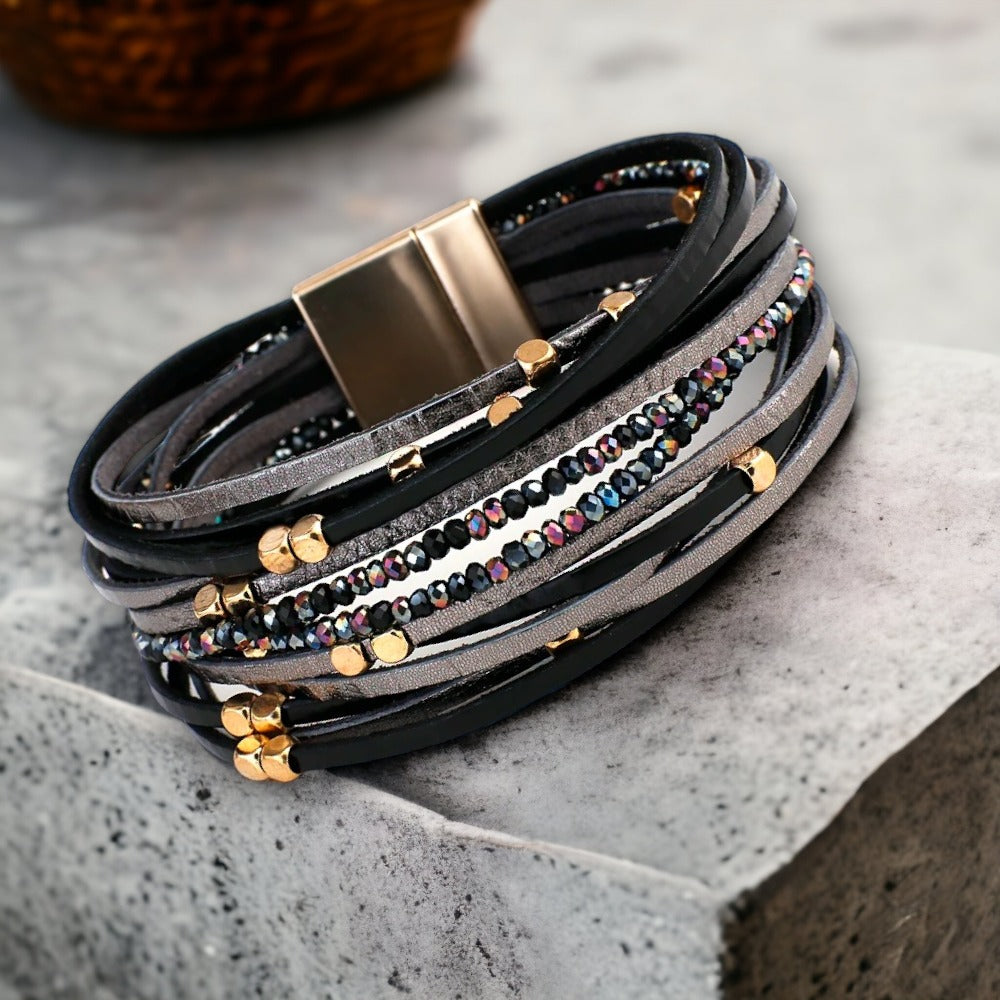 Multilayer vrouwenarmband met kraaltjes