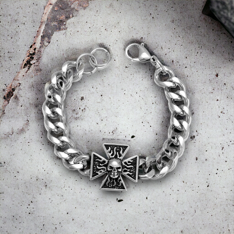 Gothic roestvrij stalen herenarmband met Skull