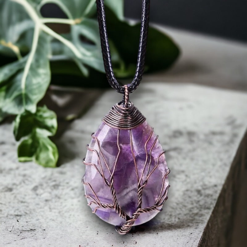 Edelsteen ketting levensboom