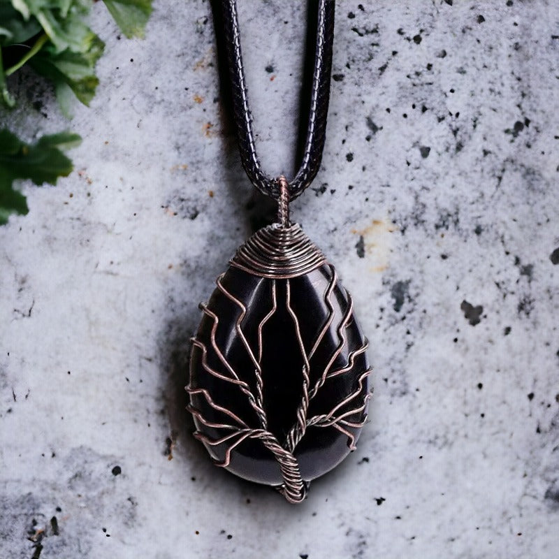 Edelsteen ketting levensboom