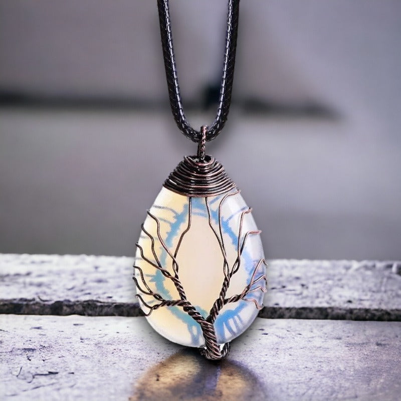 Edelsteen ketting levensboom