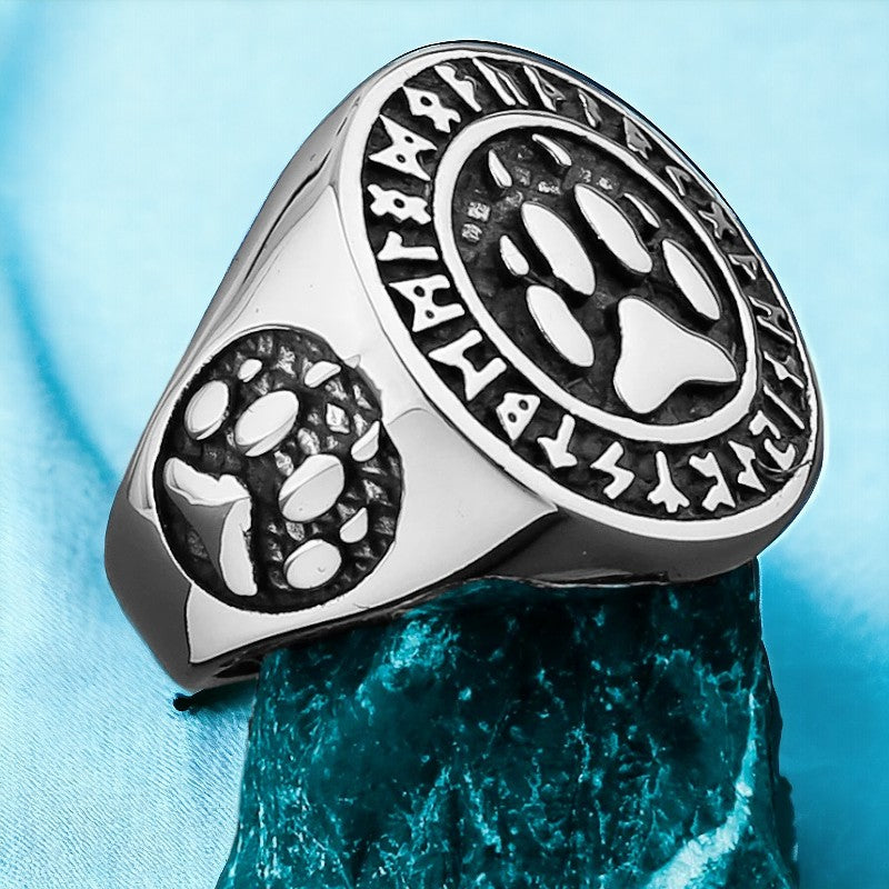 Noorse Viking ring met bereklauw