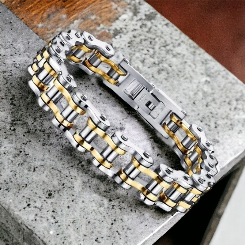 Herenarmband fietsketting