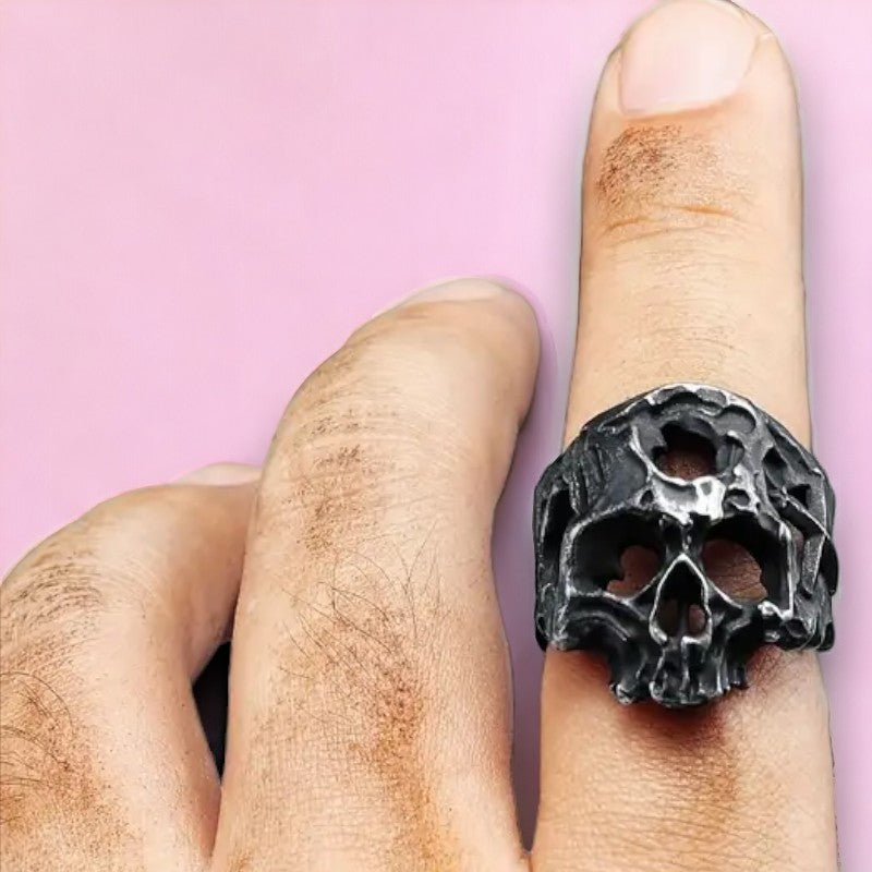 Donkere Gothic Skullring