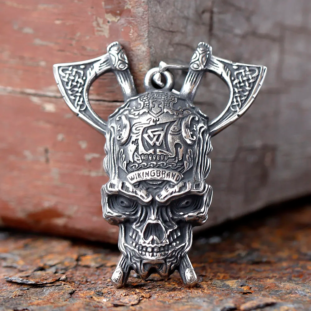 Vikingketting met Skull en gekruisde sabels