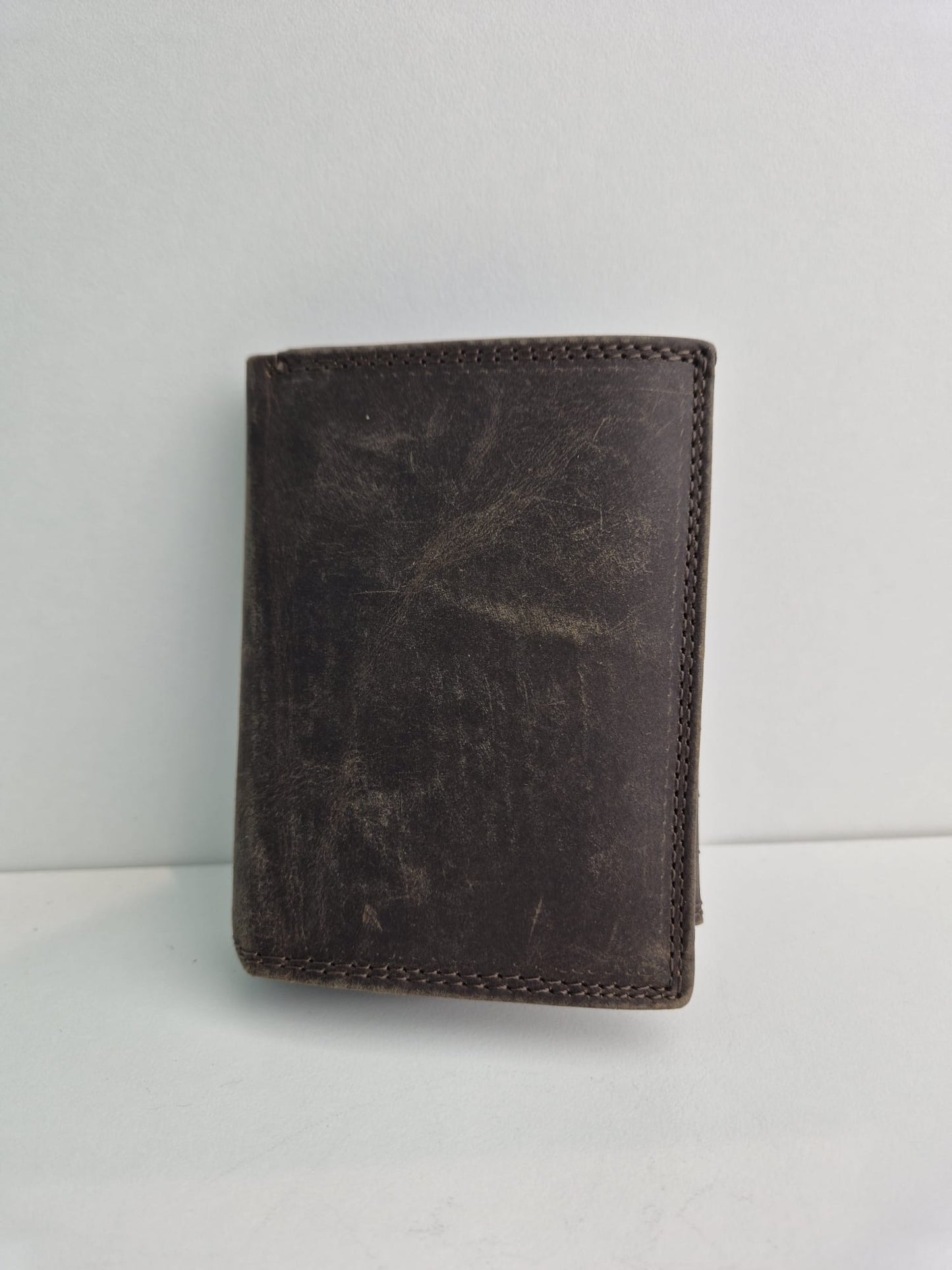 Ultradunne lederen herenportefeuille RFID-proof, recht model