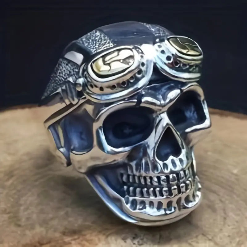 Gothic Skullring motorijder