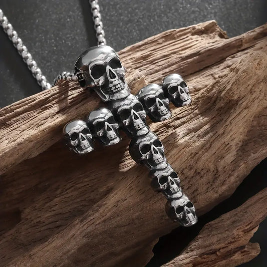 Gothic halsketting met Skulls