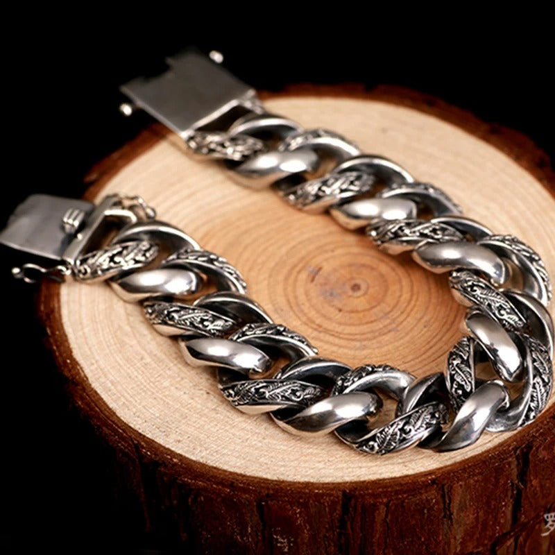 Brede vikingarmband voor heren met grote schakels