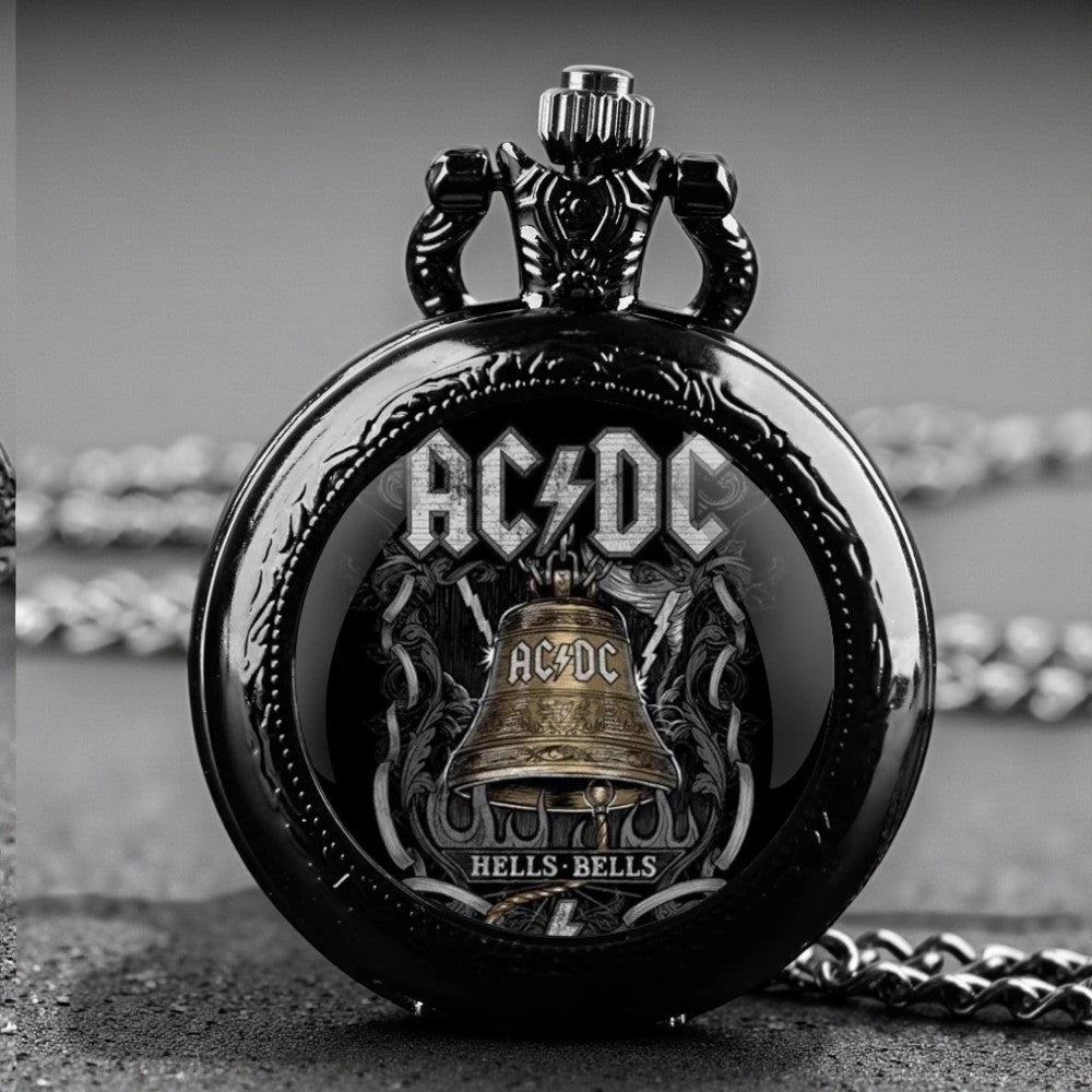 Kleine zwarte ACDC zakhorloge, verschillende afbeeldingen