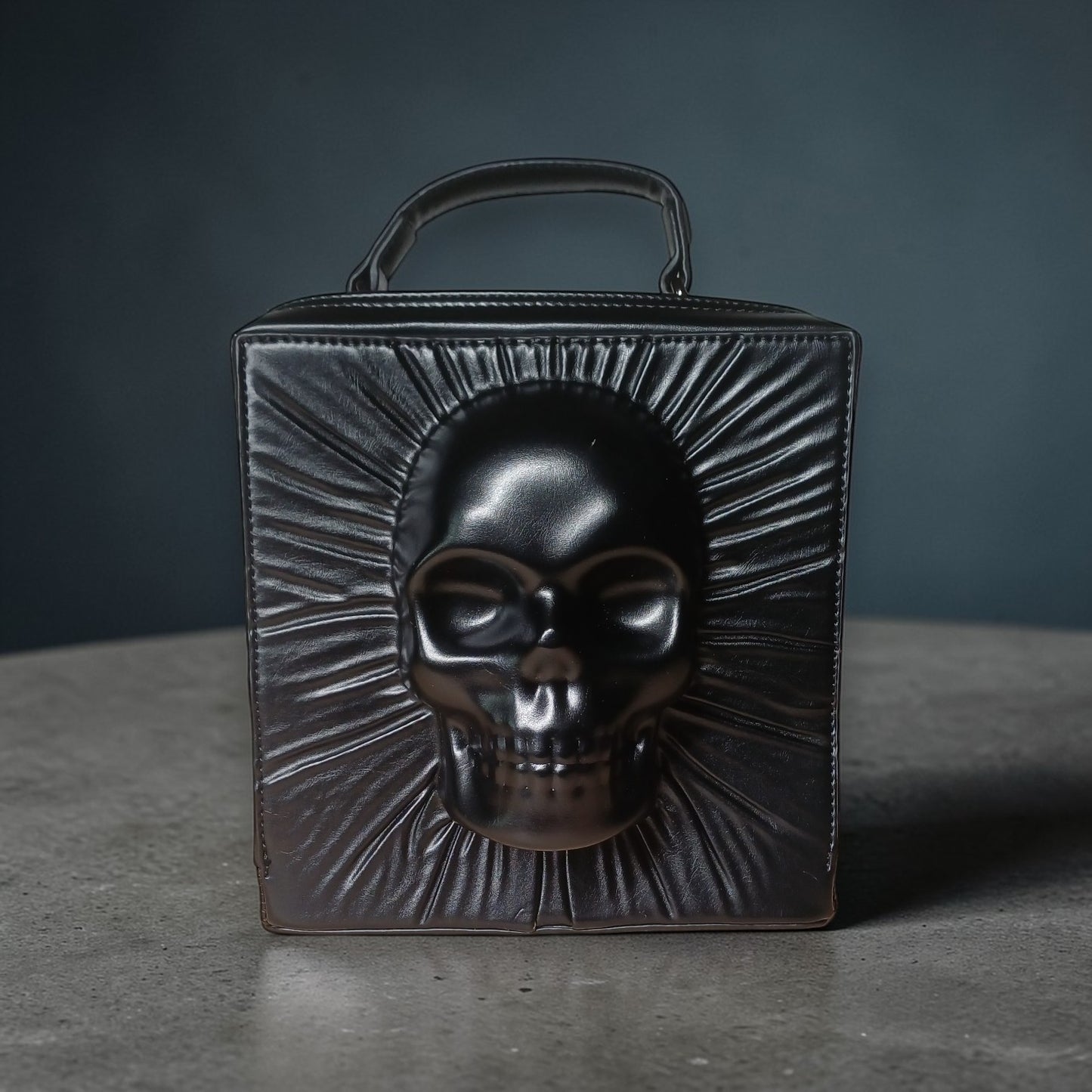 Vierkante handtas met Skull in 3D