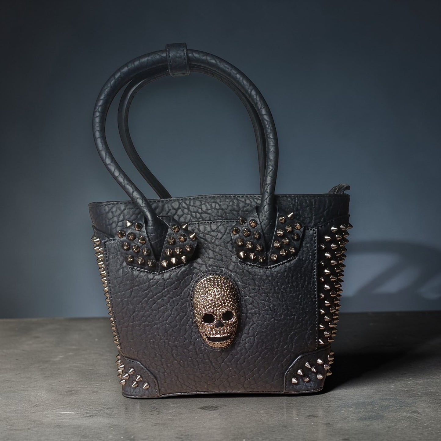 Stoere Skull handtas met lange handvaten
