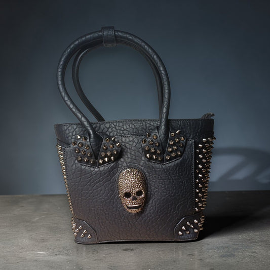 Stoere Skull handtas met lange handvaten