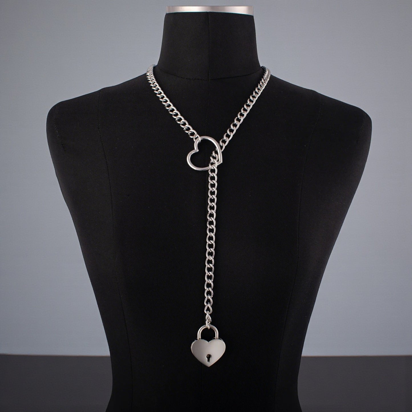 Stalen slipketting met hartjesslot