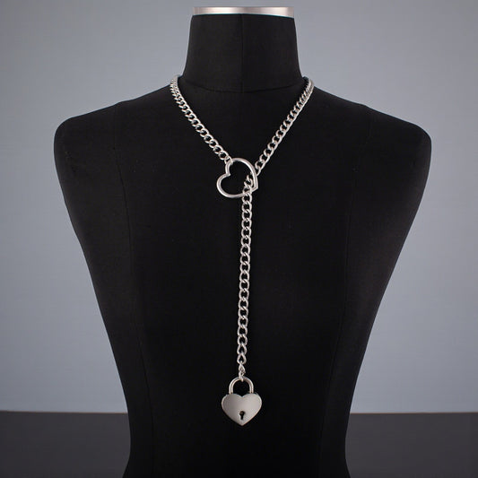Stalen slipketting met hartjesslot