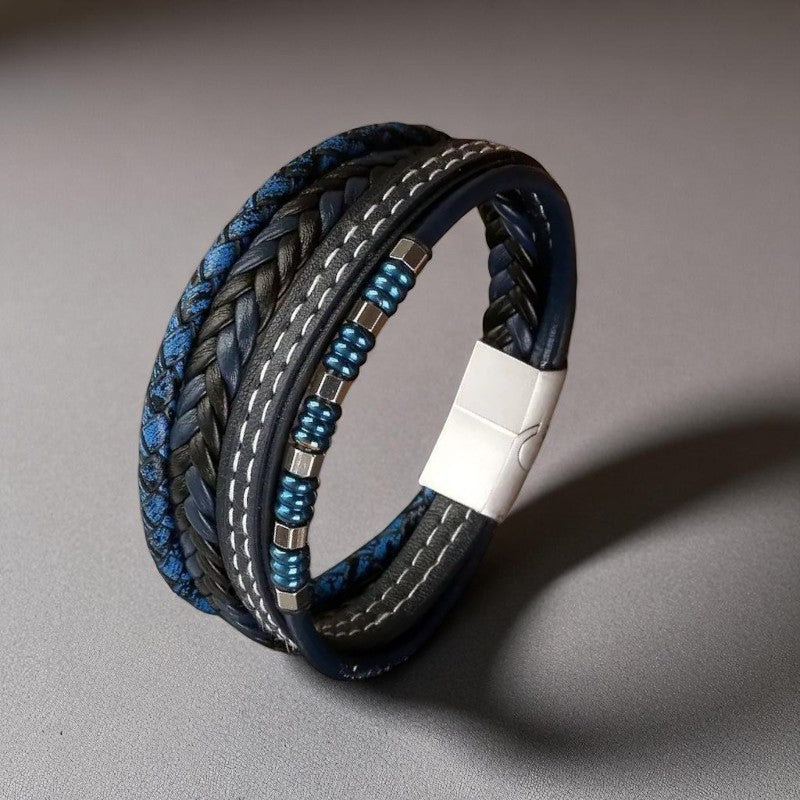 Multilayer armband met verschillende structuren