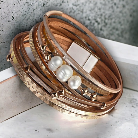 Multilayer wikkelarmband met kralen