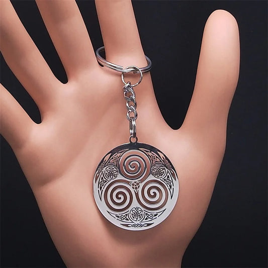 Viking Triskelion Keltische spiraal sleutelhanger