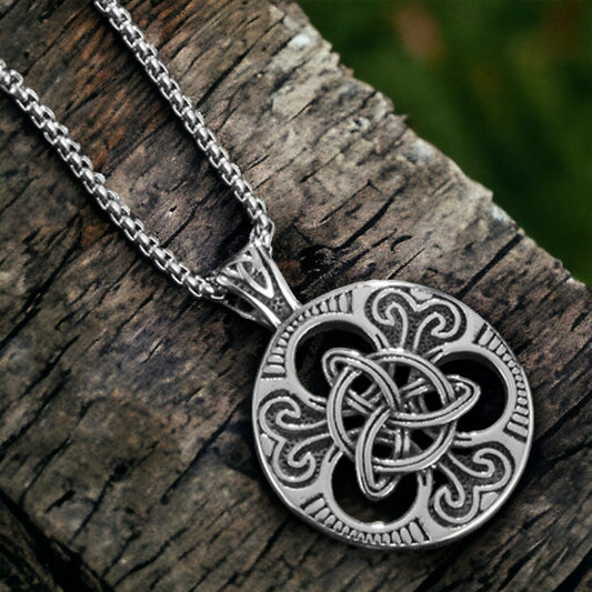 Viking halsketting voor heren met Keltisch amulet