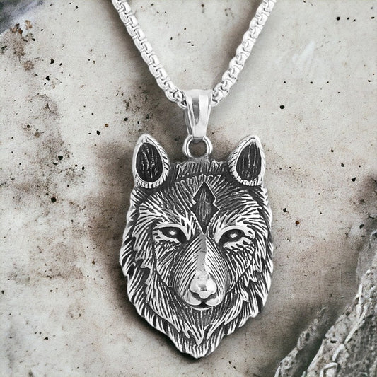 Viking halsketting met wolfsamulet