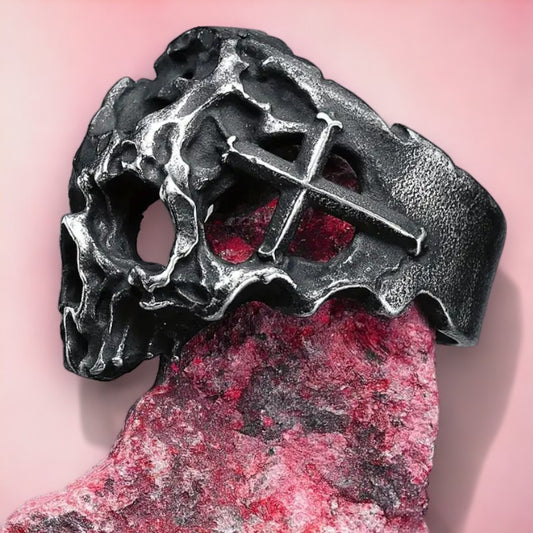 Donkere Gothic Skullring