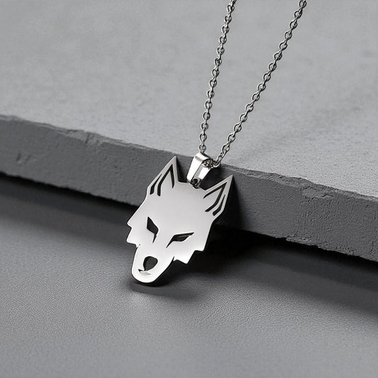 Halsketting met wolf hangertje